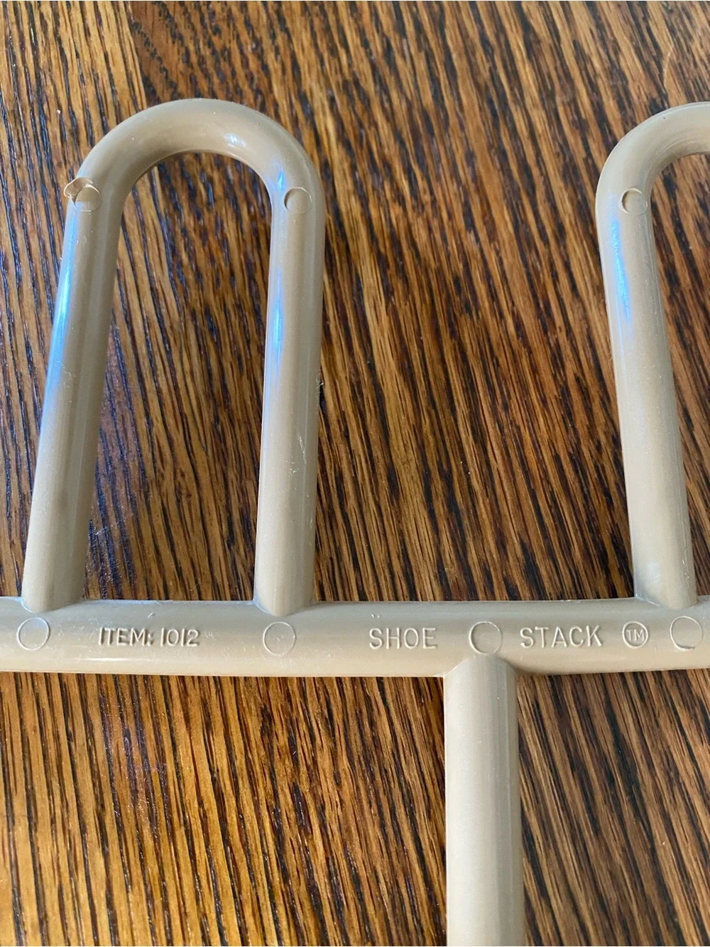Vintage YAFFA Style Shoe Rack 1980s Beige Plastic Holds 8 Pairs 1981 Shoe Stack